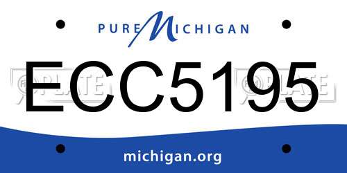ECC5195 Michigan License Plate