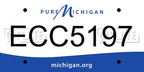 ECC5197 Michigan License Plate