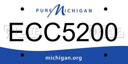 ECC5200 Michigan License Plate
