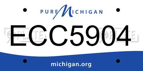 ECC5904 Michigan License Plate
