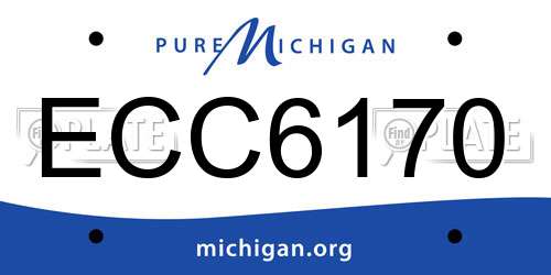 ECC6170 Michigan License Plate