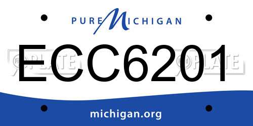 ECC6201 Michigan License Plate