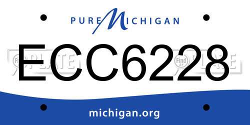 ECC6228 Michigan License Plate