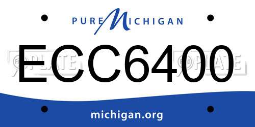 ECC6400 Michigan License Plate