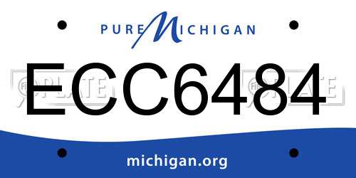 ECC6484 Michigan License Plate