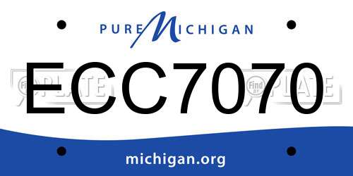 ECC7070 Michigan License Plate