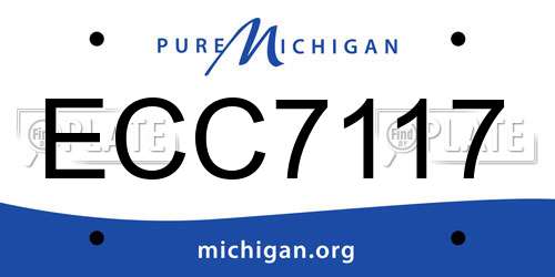 ECC7117 Michigan License Plate
