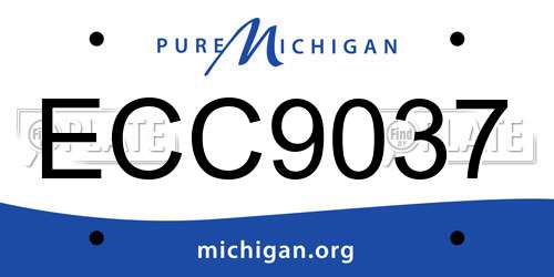 ECC9037 Michigan License Plate