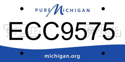 ECC9575 Michigan License Plate