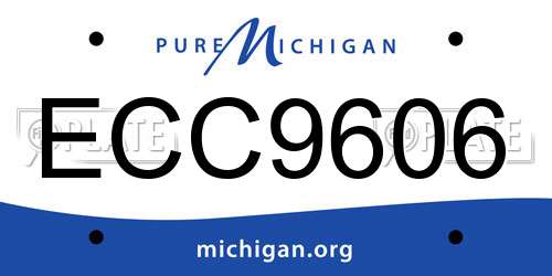 ECC9606 Michigan License Plate