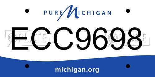 ECC9698 Michigan License Plate