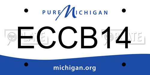 ECCB14 Michigan License Plate