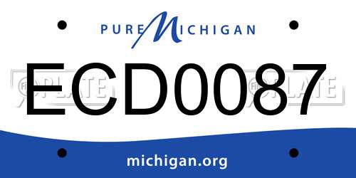 ECD0087 Michigan License Plate