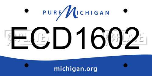 ECD1602 Michigan License Plate