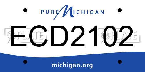 ECD2102 Michigan License Plate