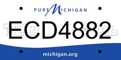 ECD4882 Michigan License Plate