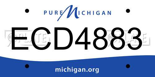 ECD4883 Michigan License Plate