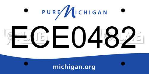ECE0482 Michigan License Plate