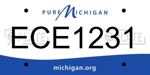 ECE1231 Michigan License Plate