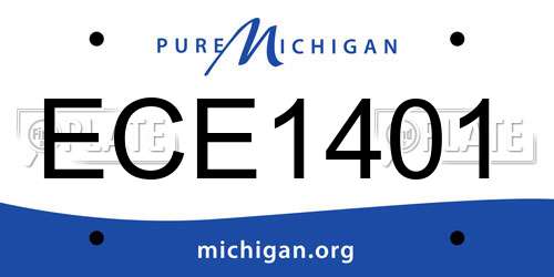 ECE1401 Michigan License Plate