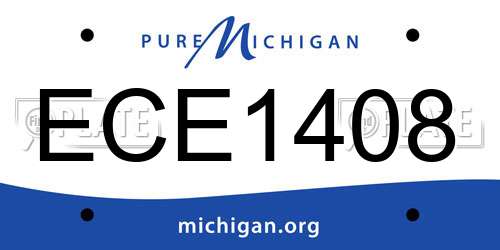 ECE1408 Michigan License Plate