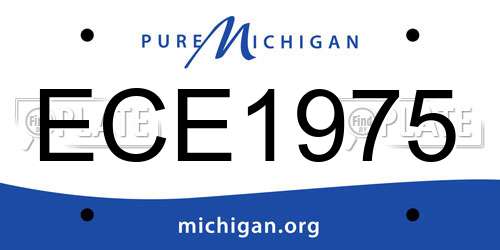 ECE1975 Michigan License Plate