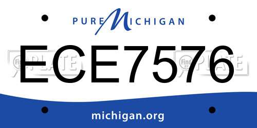 ECE7576 Michigan License Plate