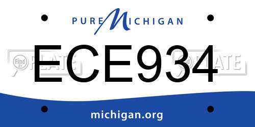 ECE934 Michigan License Plate