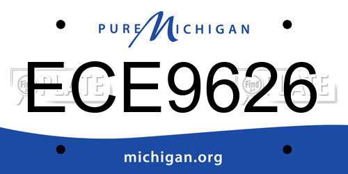 ECE9626 Michigan License Plate