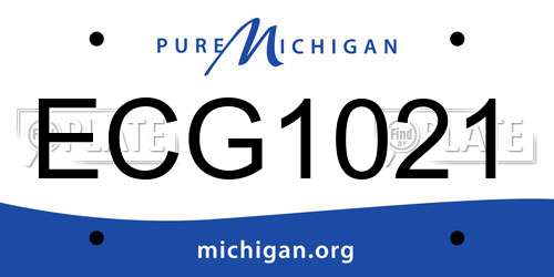 ECG1021 Michigan License Plate