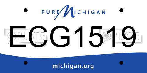 ECG1519 Michigan License Plate