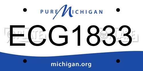 ECG1833 Michigan License Plate