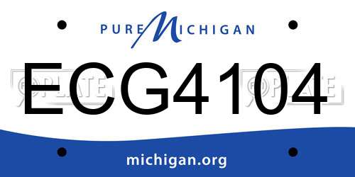 ECG4104 Michigan License Plate