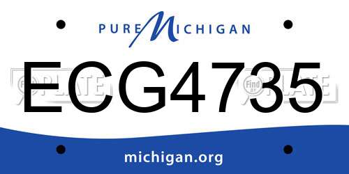 ECG4735 Michigan License Plate