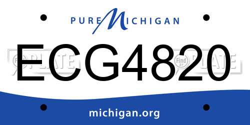 ECG4820 Michigan License Plate