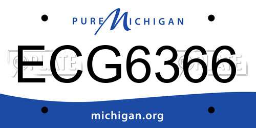 ECG6366 Michigan License Plate