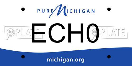 ECH0 Michigan License Plate