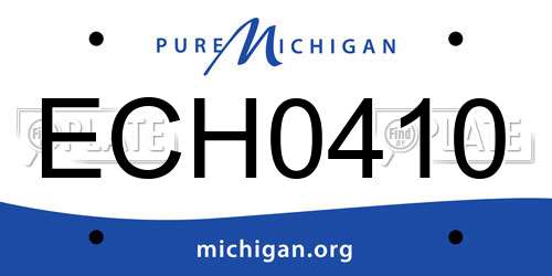 ECH0410 Michigan License Plate