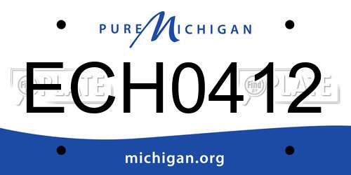 ECH0412 Michigan License Plate