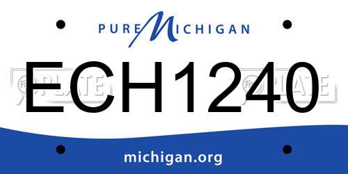 ECH1240 Michigan License Plate