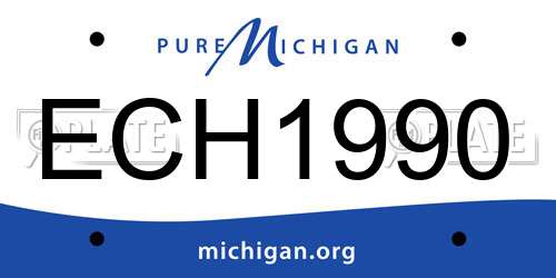 ECH1990 Michigan License Plate