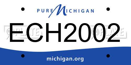 ECH2002 Michigan License Plate