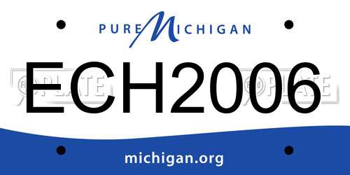 ECH2006 Michigan License Plate