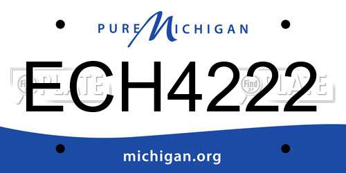 ECH4222 Michigan License Plate