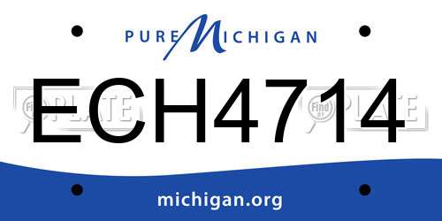 ECH4714 Michigan License Plate