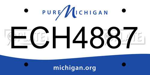 ECH4887 Michigan License Plate