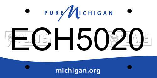 ECH5020 Michigan License Plate
