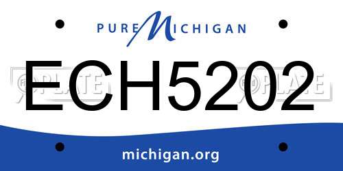 ECH5202 Michigan License Plate