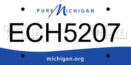 ECH5207 Michigan License Plate