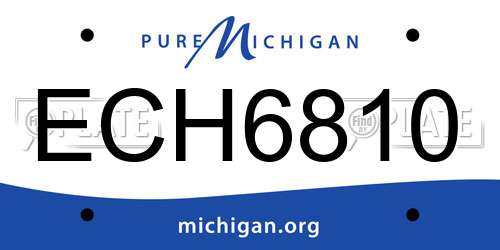 ECH6810 Michigan License Plate